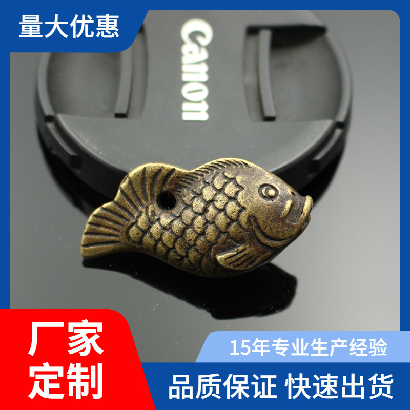 brass Fish Pendant May you always get more than you wish for Pendant Pendants Handle piece Retro Fish DIY Pendant rich fish