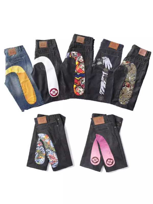 Five Shorts Men's Fashionable Brand Hip-Hop Summer Pants Printed Distinctive Large M Loose Fashionable Thin Denim Shorts Five Shorts Men's Fashionable Brand Hip-Hop Summer Pants Printed Distinctive Large M Loose Fashionable Thin Denim Shorts