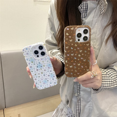 晕染彩色星星水母蝴蝶结适用iPhone17苹果16ProMax/15/14手机壳女