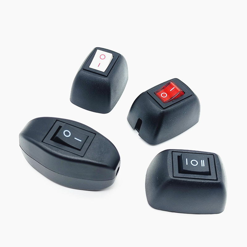 热销12V24V迷你船型开关免打孔带锁汽车房车游艇带线粘贴按钮开关