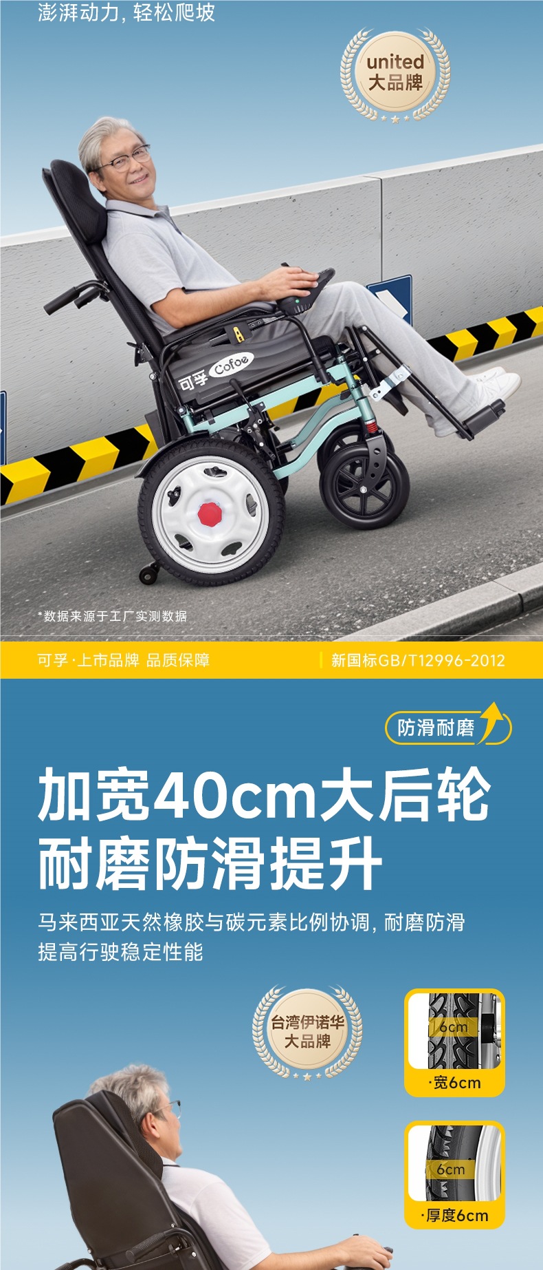 Corfu Electric Wheelchair Intelligent Fully Automatic Scooter for the Elderly, Disabled and Elderly, Lightweight Folding Small