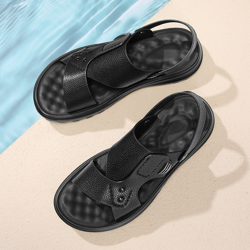 Sandalias para hombre verano nuevo estilo transpirable conducción exterior deportes ocio zapatos de playa antideslizantes resistentes al desgaste zapatillas ligeras y cómodas