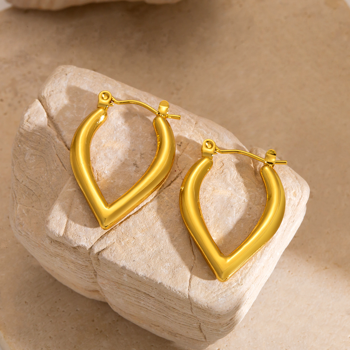 Pendientes al por mayor Moda europea y americana transfronteriza ol Pendientes redondos cuadrados geométricos de acero inoxidable Pendientes de lujo ligero de tendencia simple