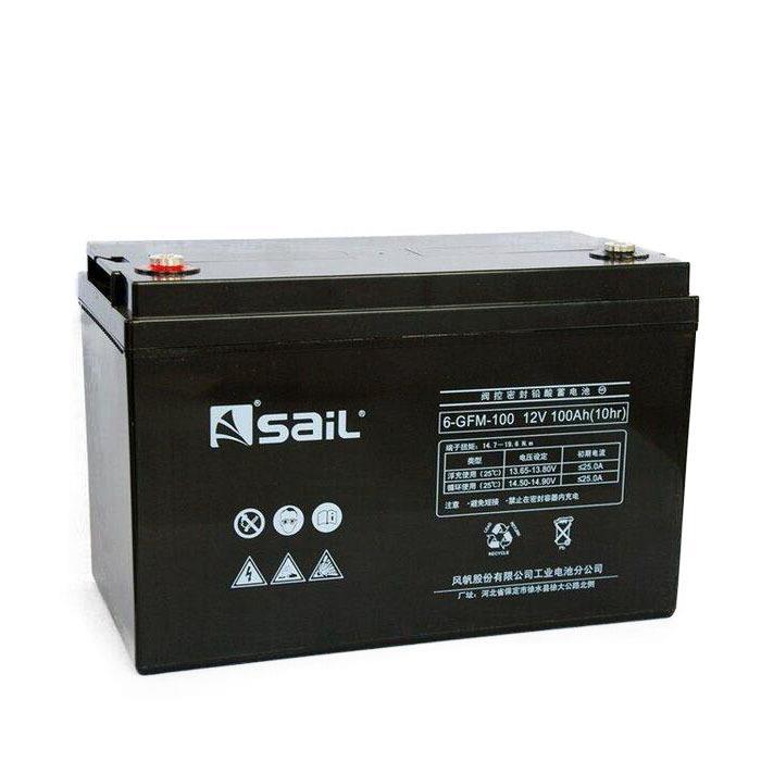 风帆蓄电池12V100AH储能铅酸免维护蓄电池6-GFM-100直流屏UPS专用