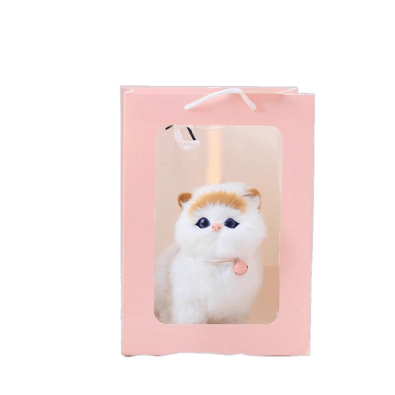 La cola puede llamar activa simulación de gato muñeca juguete de peluche simulación de gato modelo de animales adornos regalos de gato