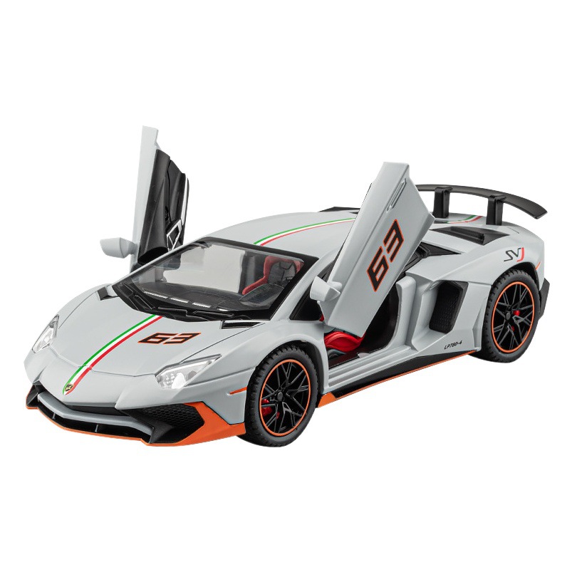 Jiaye aleación coche modelo 1 a 22 LANBO lp780 deportes coche sonido y luz tire detrás juguete coche música modelo decoración colección