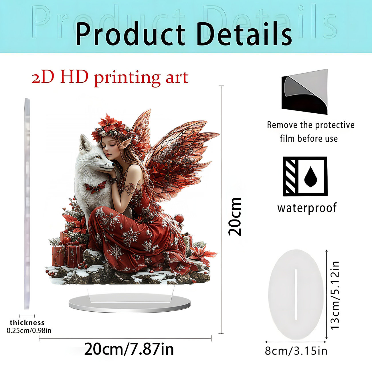Nuevos productos transfronterizos Santa Claus y unicornio 2D acrílico decoraciones para el hogar decoraciones de escritorio de vacaciones