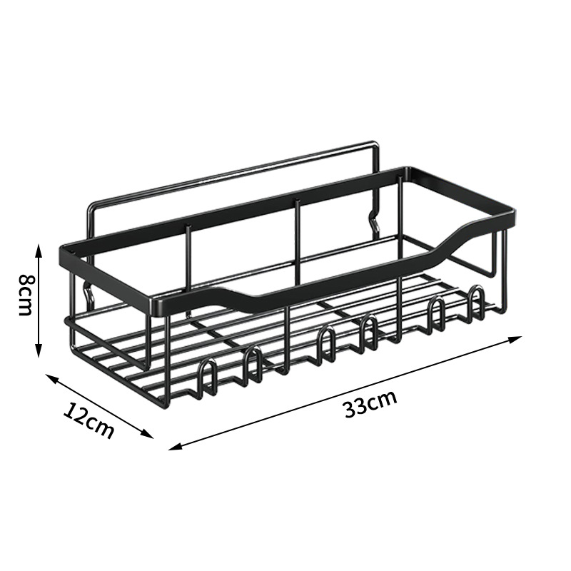 Estante de almacenamiento para baño de Amazon, arte en hierro, organizador de pared sin taladro para jabón y artículos de tocador.