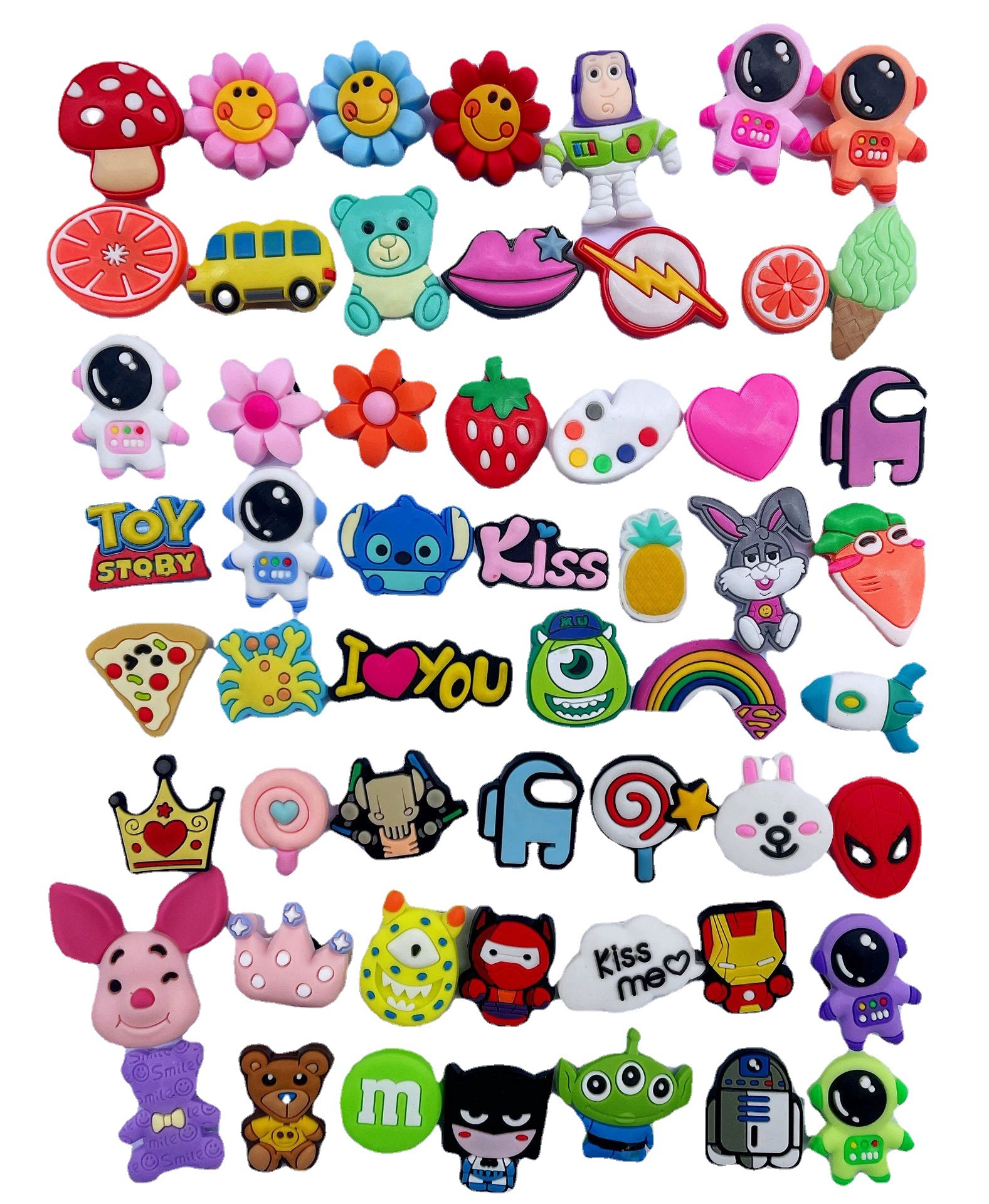 Отверстие обувь цветок пряжка для обуви аксессуары для поделок милый мультфильм Пряжка для обуви Нижняя пряжка украшение ПВХ мягкая резина 100 костюм