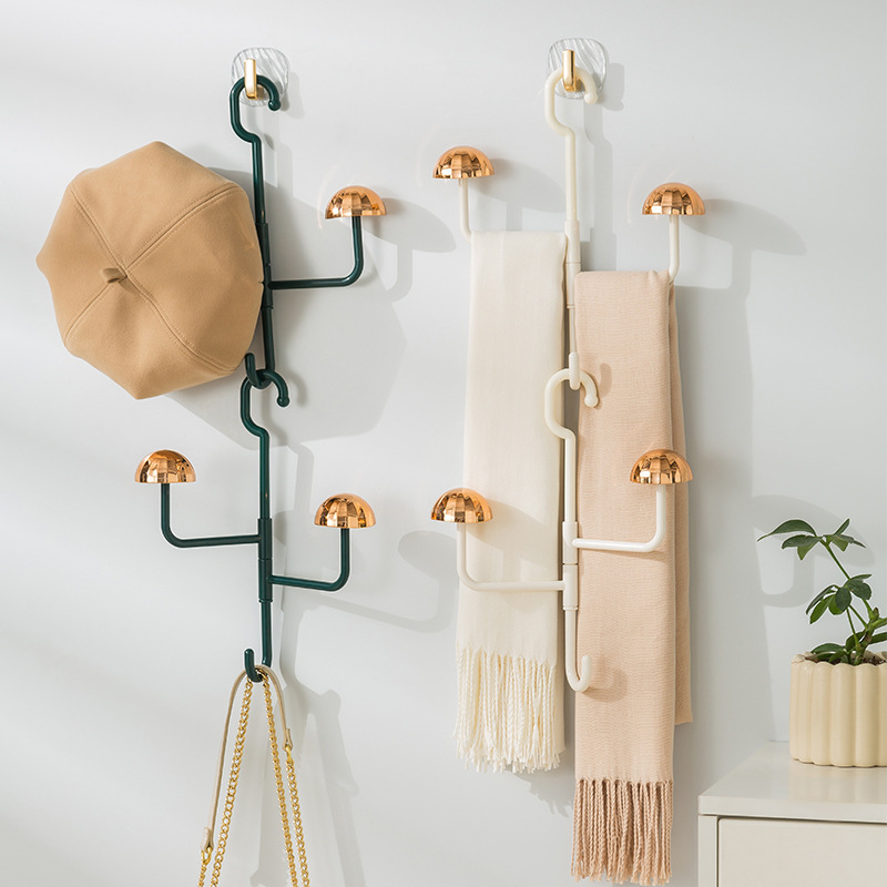 Big Sale Mushroom Rotating Coat Rack Scarf Bag Storage Seamless Hook Punch-Free Multi-Functional Hat Rack Storage Big Sale Mushroom Rotating Coat Rack Scarf Bag Storage Seamless Hook Punch-Free Multi-Functional Hat Rack Storage