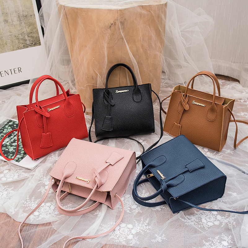 Bolso de mano de comercio exterior 2025 nuevo bolso de mujer de comercio exterior estampado litchi bolso de hombro bolso de mujer fábrica directa