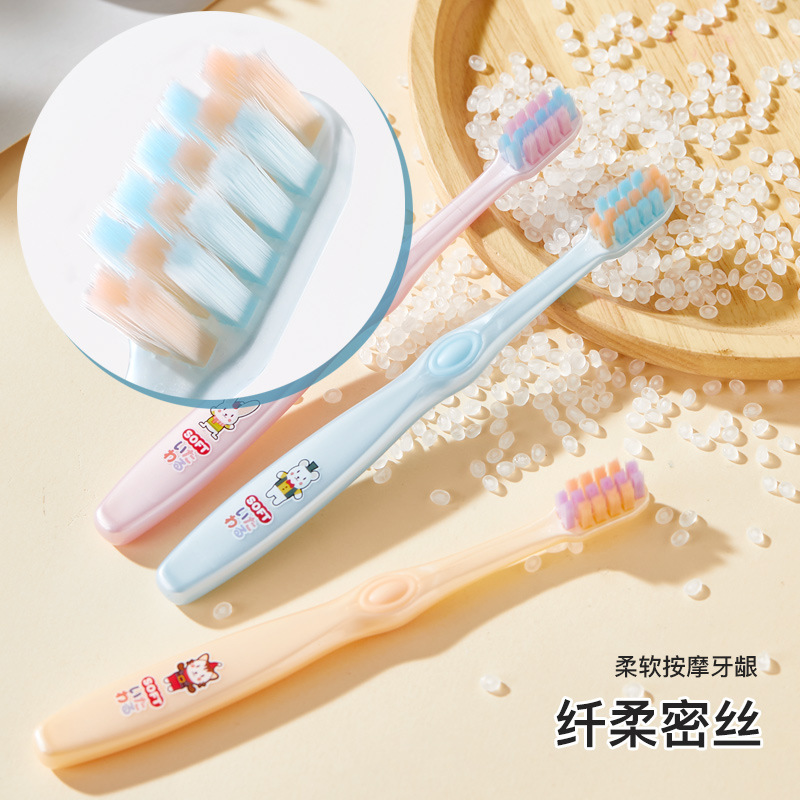 Bai Dafu Japanese Children's Toothbrush Fine Soft Hair 3-4-5-6-12 Year Old Baby Toothbrush Toothpaste Set Wholesale