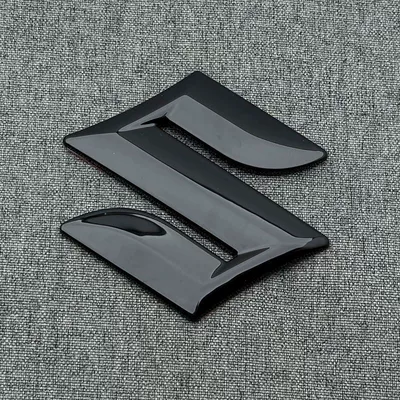 Suitable for Suzuki Swift Modification, Black Warrior Front and Rear Car Logos, Rear Trunk Logo Sticker, Front Grille Logo, Rear Logo (Car logo) - standard-front-mark-gloss-black