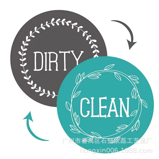 洗碗机冰箱贴印制 亚马逊圆形方形洗碗机冰箱贴制做logo 双面磁性