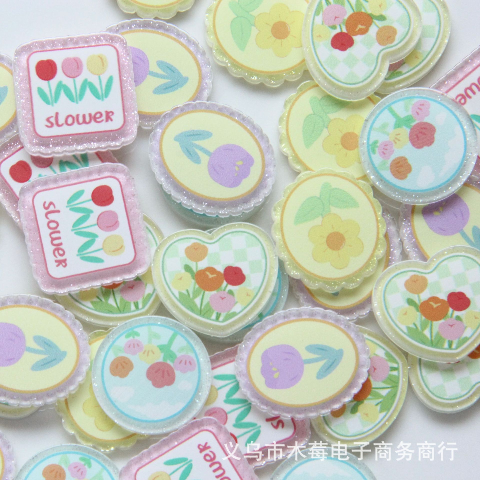 Retro acrylic cream sticker