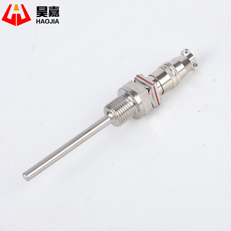 WZP-270航空插头式PT100热电阻M16螺纹温度传感器测温插头热电偶