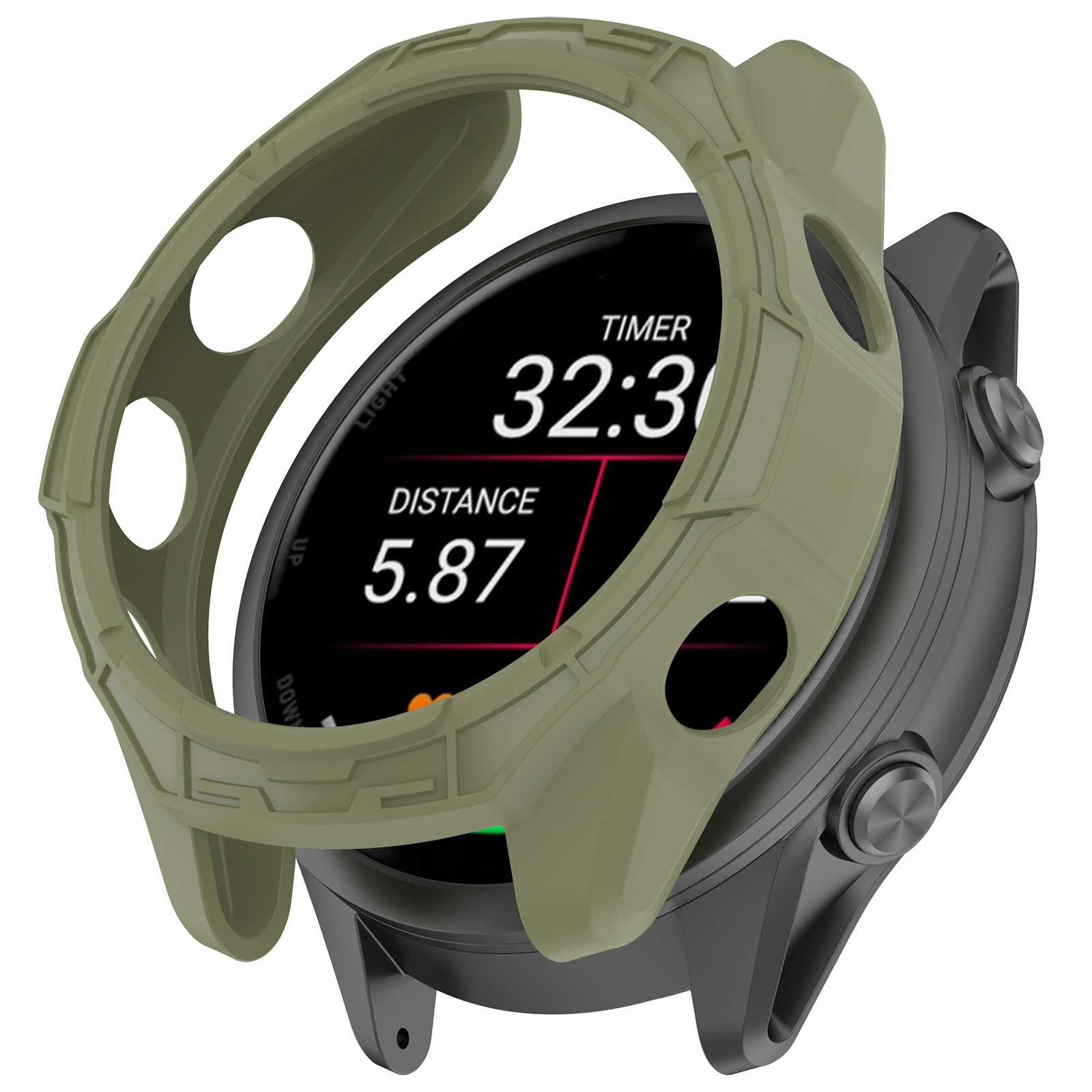 Suitable for Garmin Forerunner970 protective case tempered film integrated case FR970 skeletonized armor watch case undefined