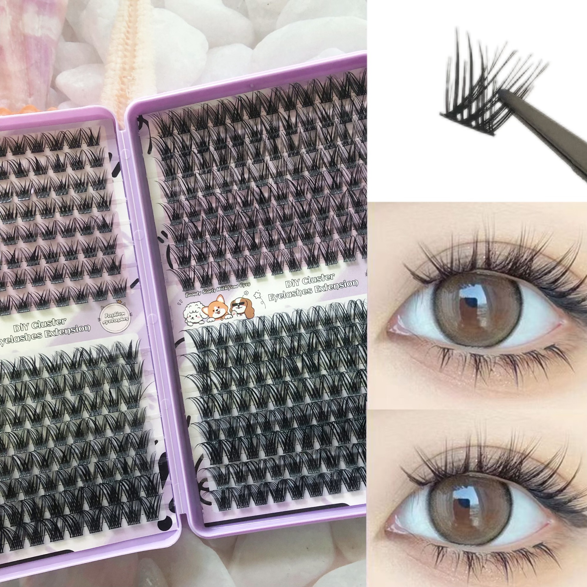 32 rows of dense DlY lashes 089