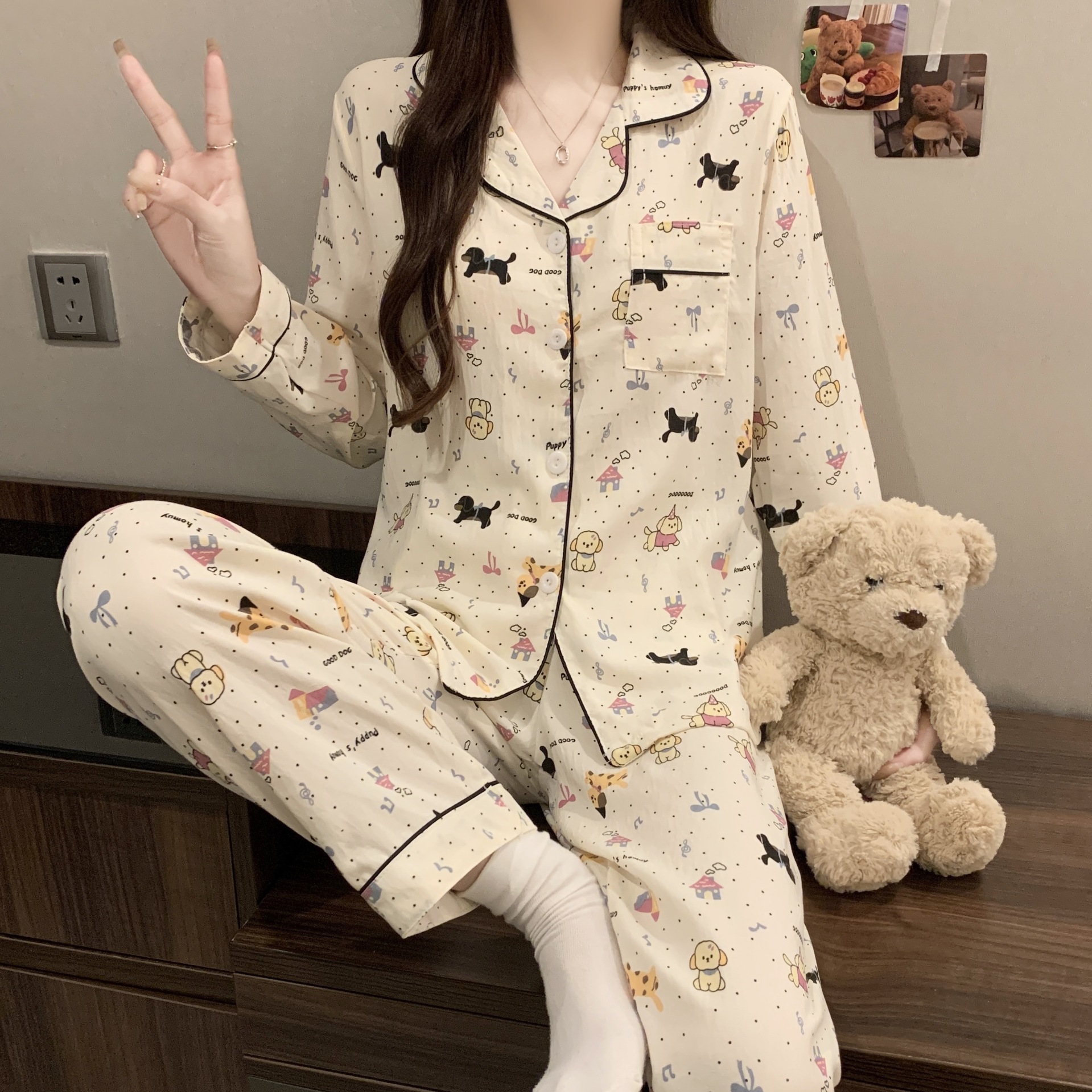 이중 길이: 230#폴카 도트 개