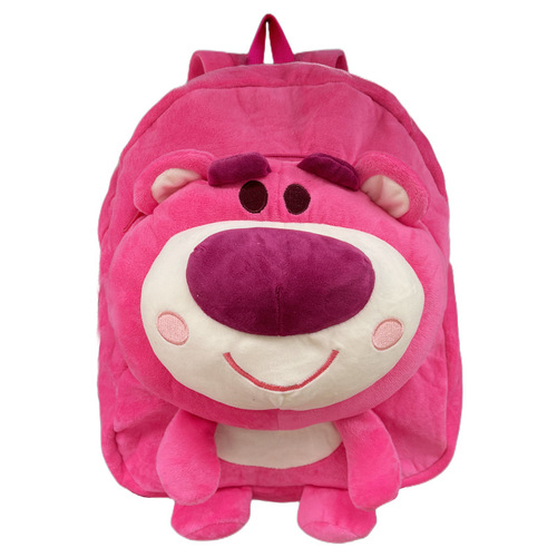 Strawberry Bear Korean style backpack cute school bag plush cartoon girl heart ins Japanese backpack middle school student junior high school