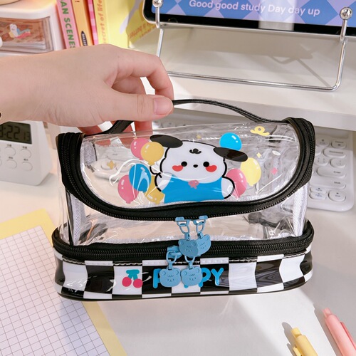 Pen bag ins cool style transparent stationery bag large capacity high appearance simple elementary school student stationery box junior high school student