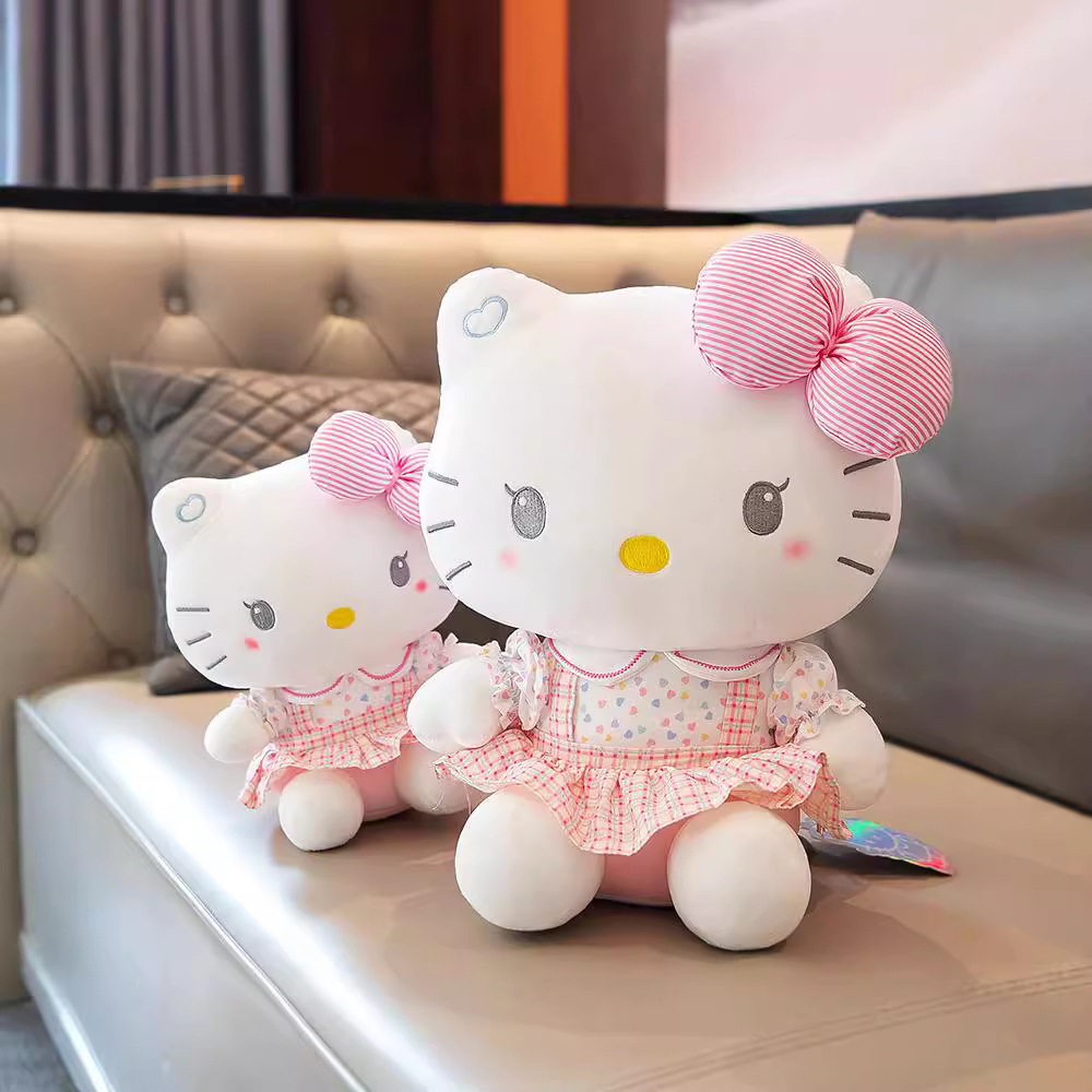 可爱HelloKitty公仔粉色学生KT猫咪玩偶娃娃毛绒玩具女生生日礼物