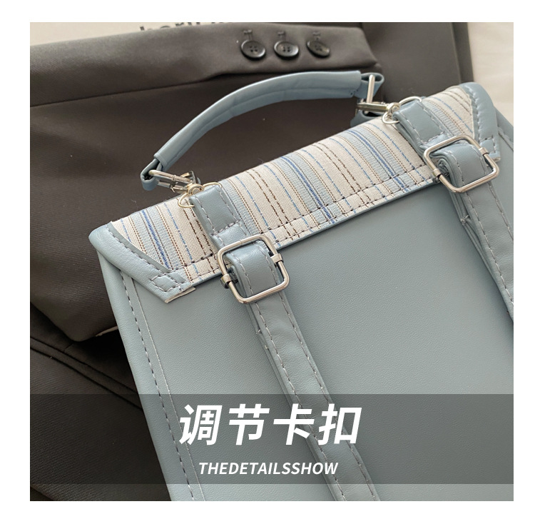 The new backpack for the autumn of 2024 is a fashionable and simple hand-held student single-shoulder bag with a checkered lid and a retro crossbody style undefined