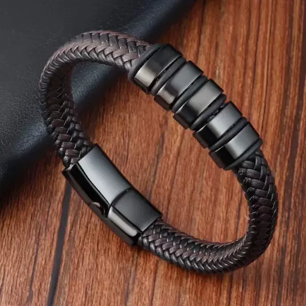 European and American Popular Men's Woven Leather Bracelets, Leather Bracelets, Business Fashion Bracelets, Personalized Simple Bracelets, Jewelry