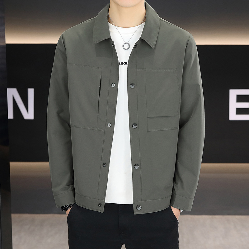 2026 New Style Men's Spring Collared Jacket, Workwear, Custom Made from Design, High-End Casual Jacket for Spring and Autumn