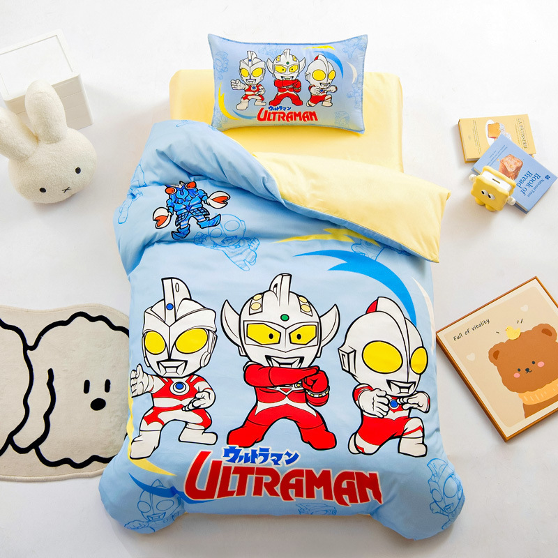 Altraman algodón jardín de infantes colcha de tres piezas set colcha de bebé siesta en el jardín de infantes ropa de cama