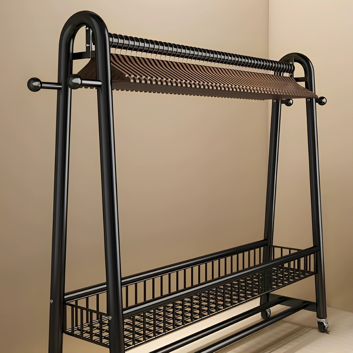 Simple clothes rack bedroom floor-standing clothes drying rack…