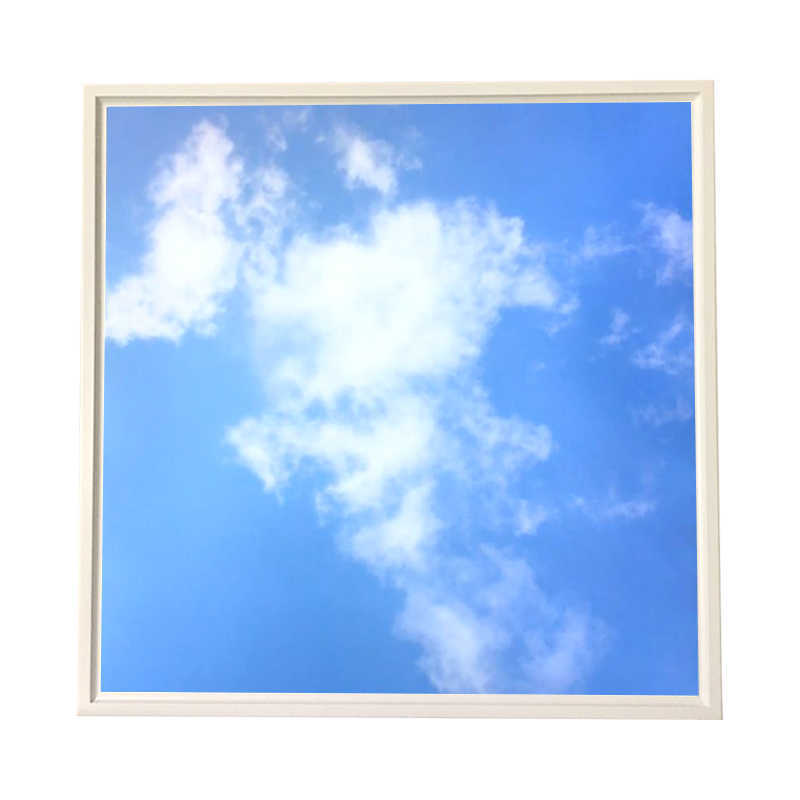 Cielo azul nubes claras iluminación de flores techo integrado LED lámpara de placa de aluminio placa de fijación cocina baño pasillo comedor
