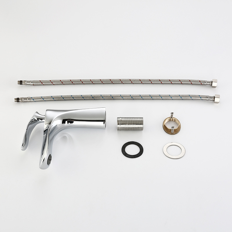 Jiumu all-copper Nordic-style golden washbasin faucet, bathroom, single-hole cold and hot water washing basin, washbasin and countertop undefined