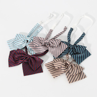 JK bow tie Korean casual feather root girls bow solid color pointed collar flower ladies bow tie collar flower wholesale