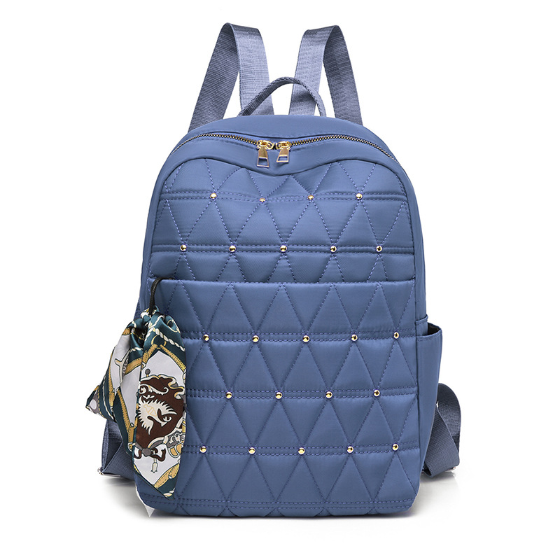 Bolsos para mujer 2022 nueva mochila Oxford casual para mujer, remaches de moda, mochila para estudiantes de secundaria de gran capacidad, mochila escolar