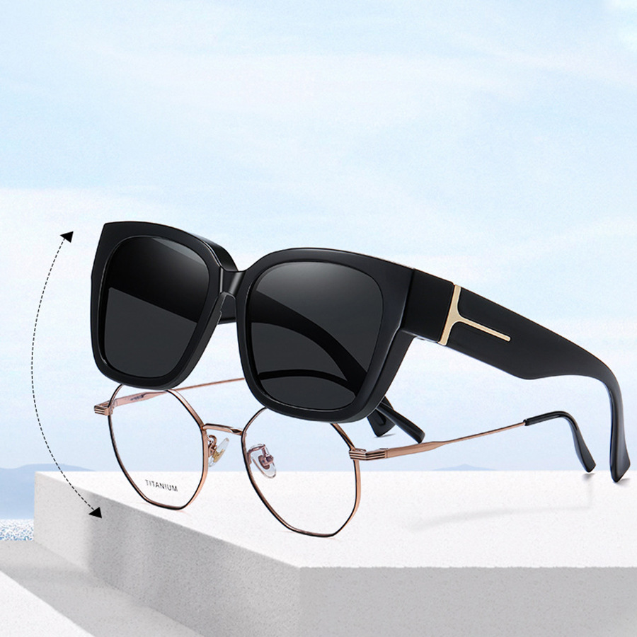 Gradient Polarized Sunglasses For Women Large Square Frame Sport_voghion.com