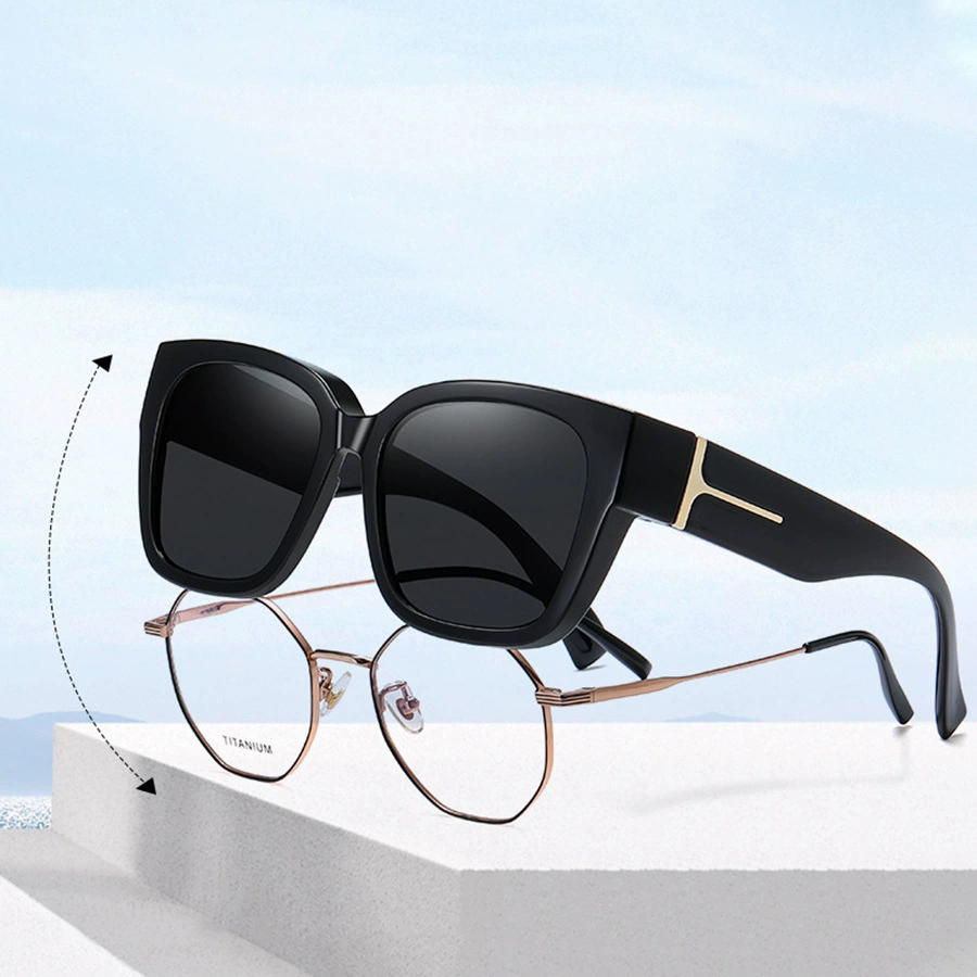 (Cross-border trading), fashionable trend square sunglasses, city style, gradient