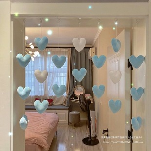 Home Girly Heart Heart Door Curtain Ins Style High-End Romantic Aisle Door Curtain Kidsren's Room Decoration Partition Decoration
