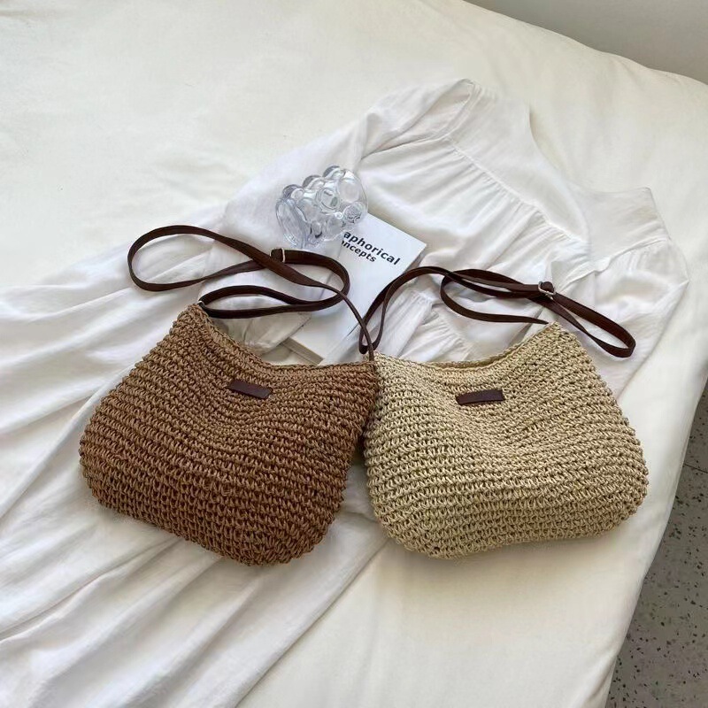 Manufacturer's Best-Selling Cross-Body Straw Bag, Simple Shoulder Straw Bag, Woven Bag, Vacation Beach Bag, Versatile Women's Bag Manufacturer's Best-Selling Cross-Body Straw Bag, Simple Shoulder Straw Bag, Woven Bag, Vacation Beach Bag, Versatile Women's Bag