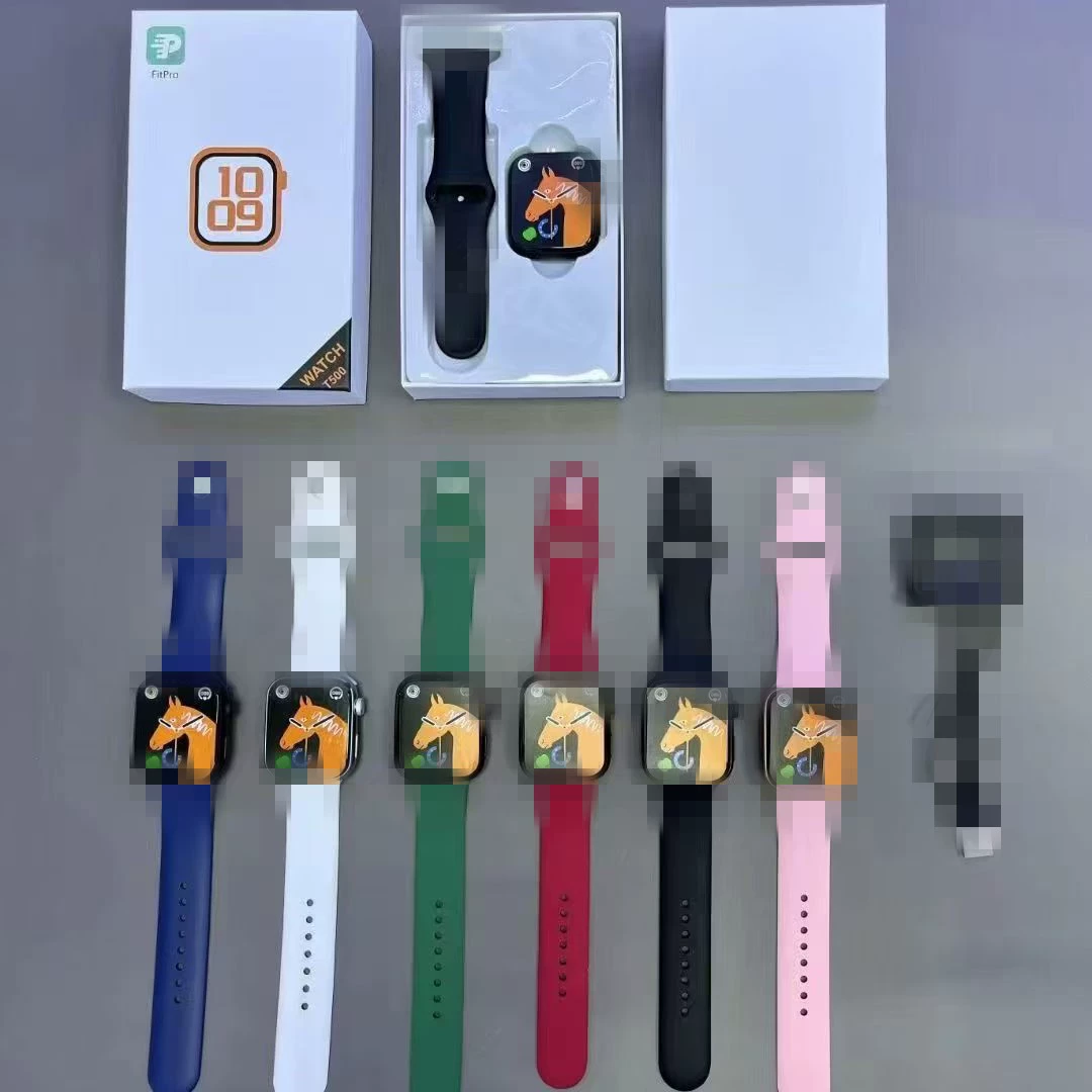 Умные часы T500, Bluetooth, силиконовый ремешок, мультицветные варианты