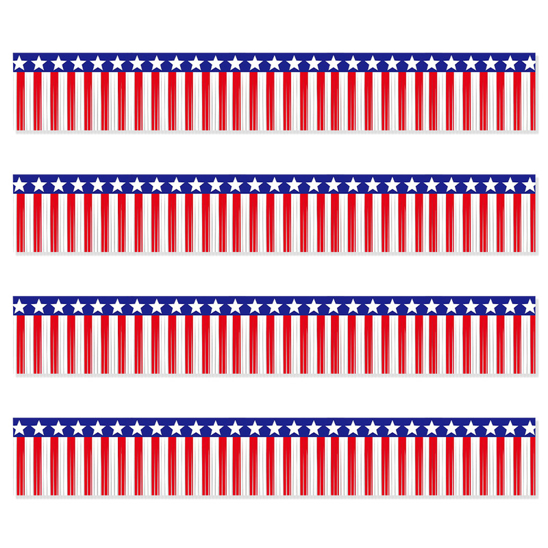 Amazon new Independence Day banner American national day home decoration top pull flower red White blue rain silk pull flag