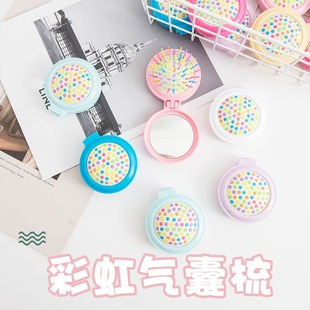 Candy Air Bag Foldableing Comb Macaron Pure Color Foldableable Comb Carry-On Makeup Mirror Anti-Static Rainbow Massage Comb