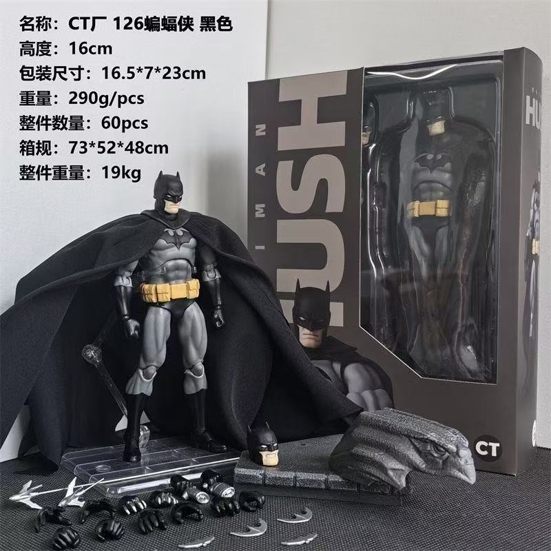 CT MAFEX 126 Batman Hush Black Actionfigur im Comic-Stil, Modell, Desktop-Ornament, Sammlerstück, Spielzeug, Fan-Geschenk zum Geburtstag, Feiertagsgeschenk – Detail 1