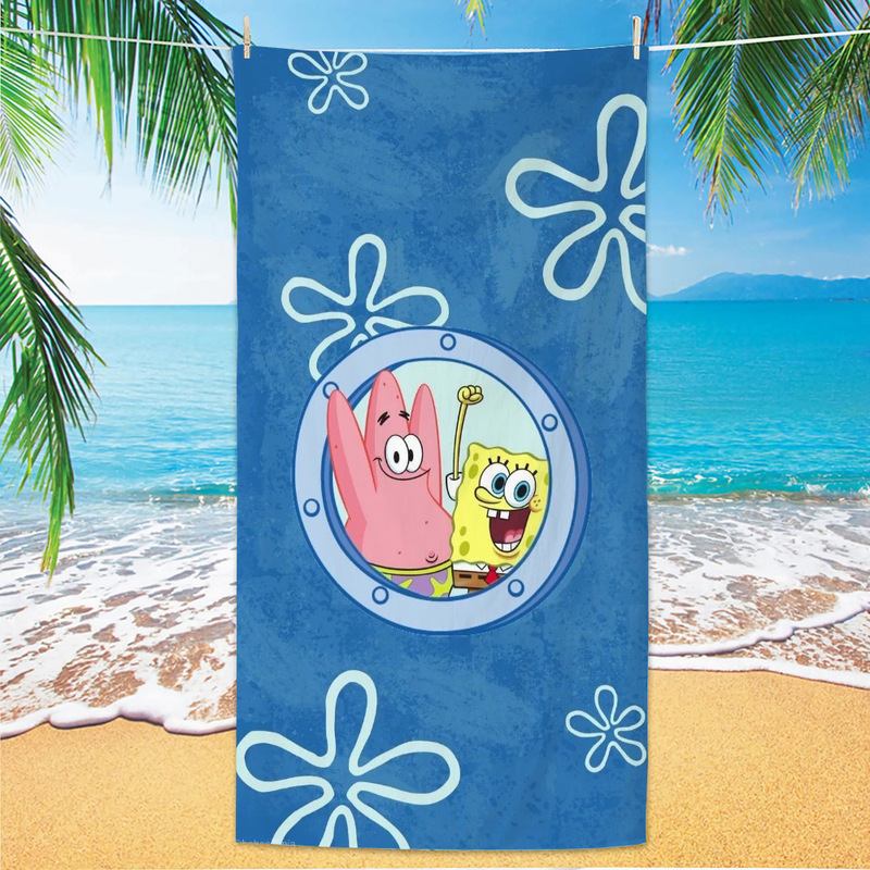 Spongebob Squarepants Beach Towels with Various Designs to Choose From, Full of Childlike Fun, Summer Beach Microfiber Beach Towels Spongebob Squarepants Beach Towels with Various Designs to Choose From, Full of Childlike Fun, Summer Beach Microfiber Beach Towels