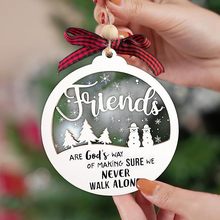 圣诞节挂件派对装饰木质亚克力三层挂件节日氛围感布置橱窗吊坠