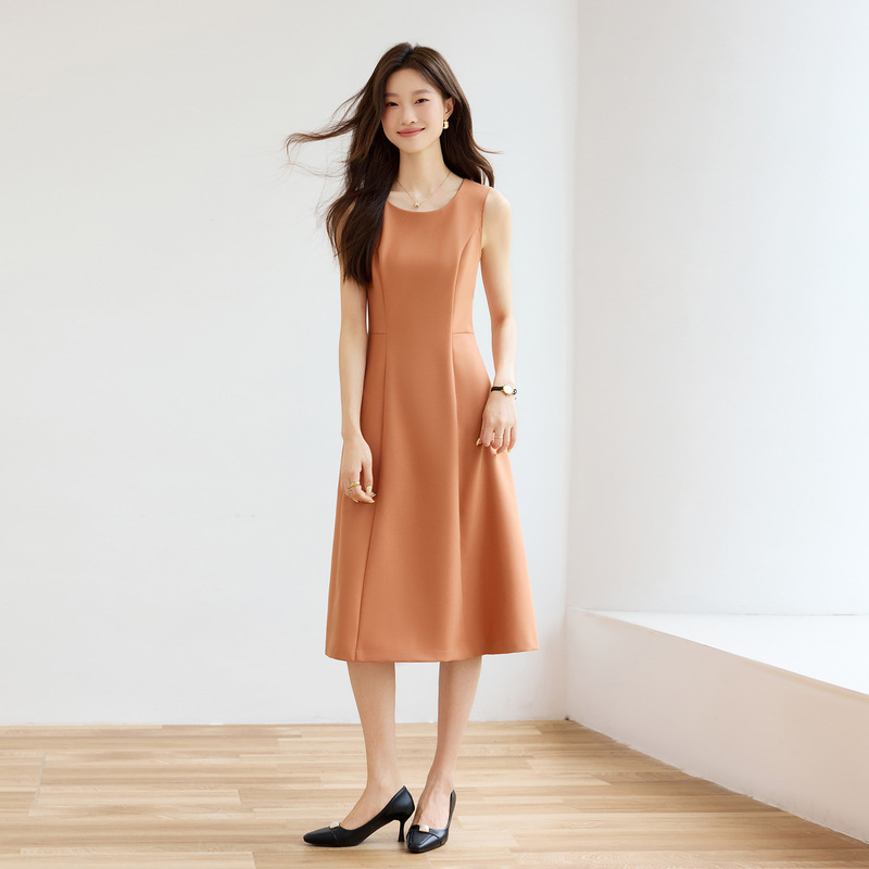 Sleeveless Dress for Women 2025 New Spring & Fall Inner Layering Waist-Cinching High-End Elegant Mid-Length Vest Skirt Sleeveless Dress for Women 2025 New Spring & Fall Inner Layering Waist-Cinching High-End Elegant Mid-Length Vest Skirt