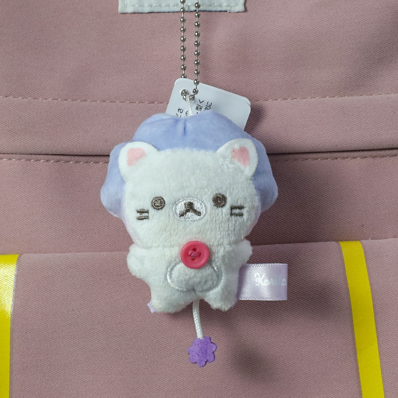 日系リラックマ20周年デパート店長ストラップ人形かわいい熊ミニぬいぐるみリュックサック飾り