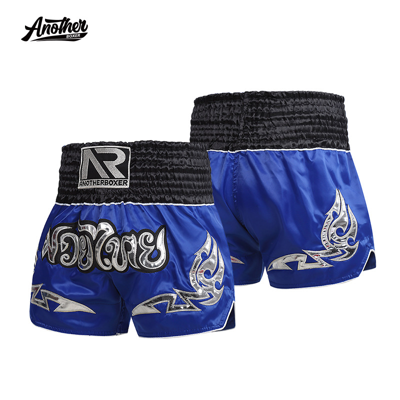 Anotherboxer Royal Blue Muay Thai Shorts for Adults and Children Boxing and Martial Arts Wear