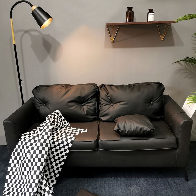 Sofa Small Apartment Bedroom Clothing Store Rental Room Office Simple Two-Person Three-Person Leather Sofa Living Room