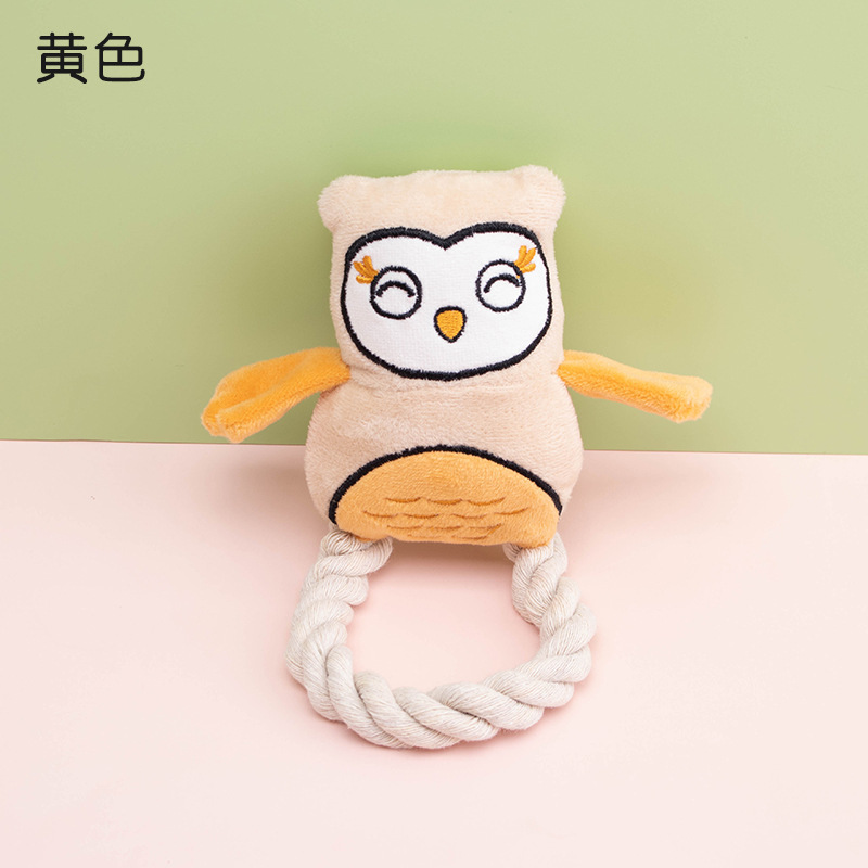 Juguetes transfronterizos para perros domésticos al por mayor, sonido de felpa, resistencia a morder los dientes, auto-aburrimiento, dibujos animados, juguetes de pato para dormir